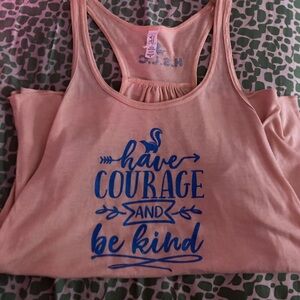 Bella Canvas Cream Tank with Blue Graphic